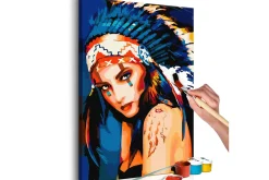 Gjør-det-selv Maleri Native American Girl 40x60 cm