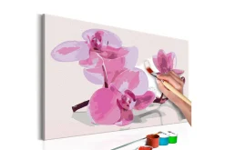 Gjør-det-selv-maleri Orkidéblomster 60x40 cm