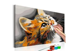 Gjør-det-selv-maleri Rød katt 60x40 cm