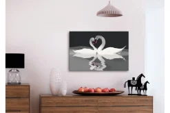 Gjør-det-selv-maleri Svanepar 60x40 cm