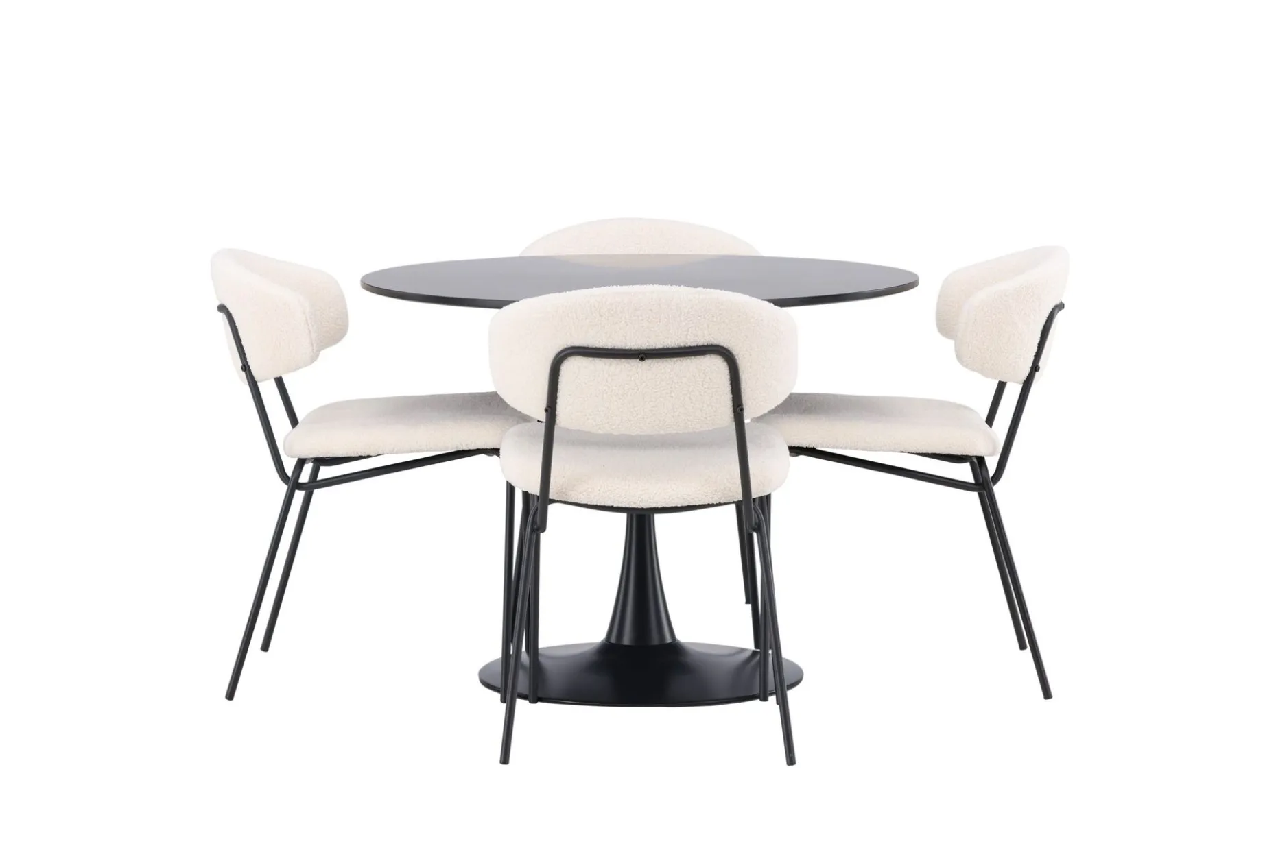 Glade Matgruppe 100 cm Rund med 4 Chico Stoler