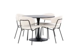 Glade Matgruppe 100 cm Rund med 4 Chico Stoler