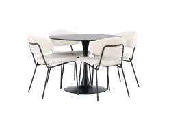 Glade Matgruppe 100 cm Rund med 4 Chico Stoler