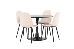 Glade Spisegruppe 100 cm Rund med 4 Polar Stoler