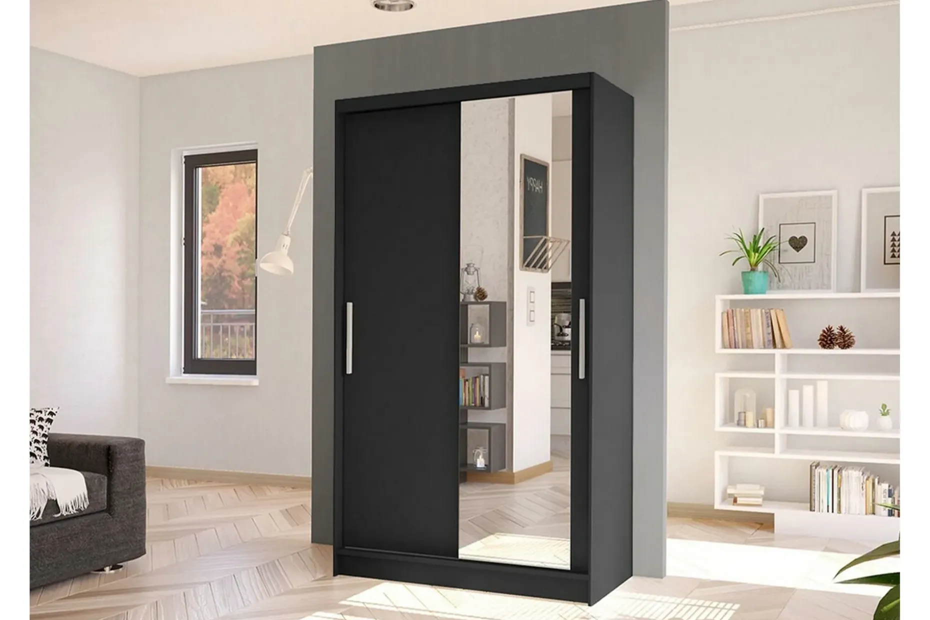 Glenmore Garderob m. Spegel Black