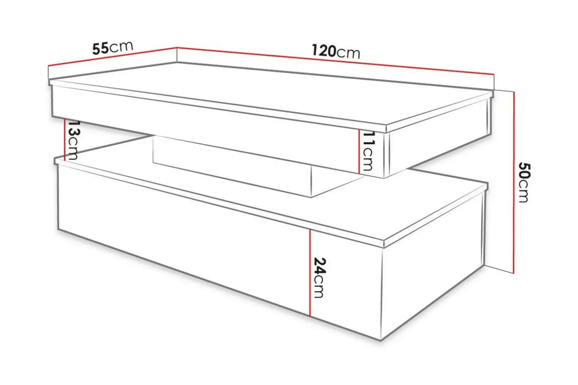 Glenndale Soffbord 55 cm Concept 55 White