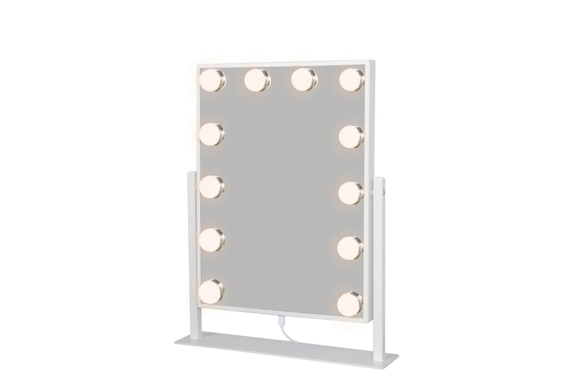 Glow Lille sminkespeil på fot 36,5 cm med LED belysning/lamper Holywood speil
