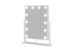 Glow Lille sminkespeil på fot 36,5 cm med LED belysning/lamper Holywood speil