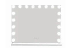Glow Stor Sminkespeil 80 cm med belysning lamper - Hollywood speil med USB-lading