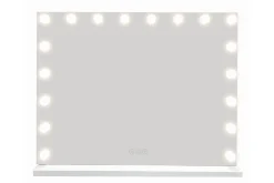 Glow Stor Sminkespeil 80 cm med belysning lamper - Hollywood speil med USB-lading