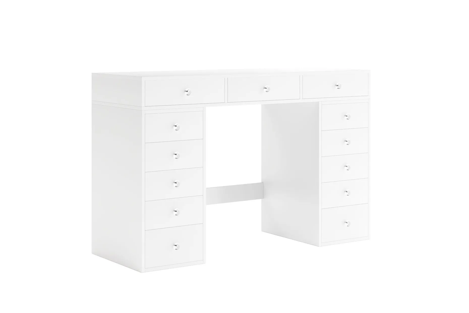 Glow Stort sminkebord – Oppbevaring med skuffer 120 cm