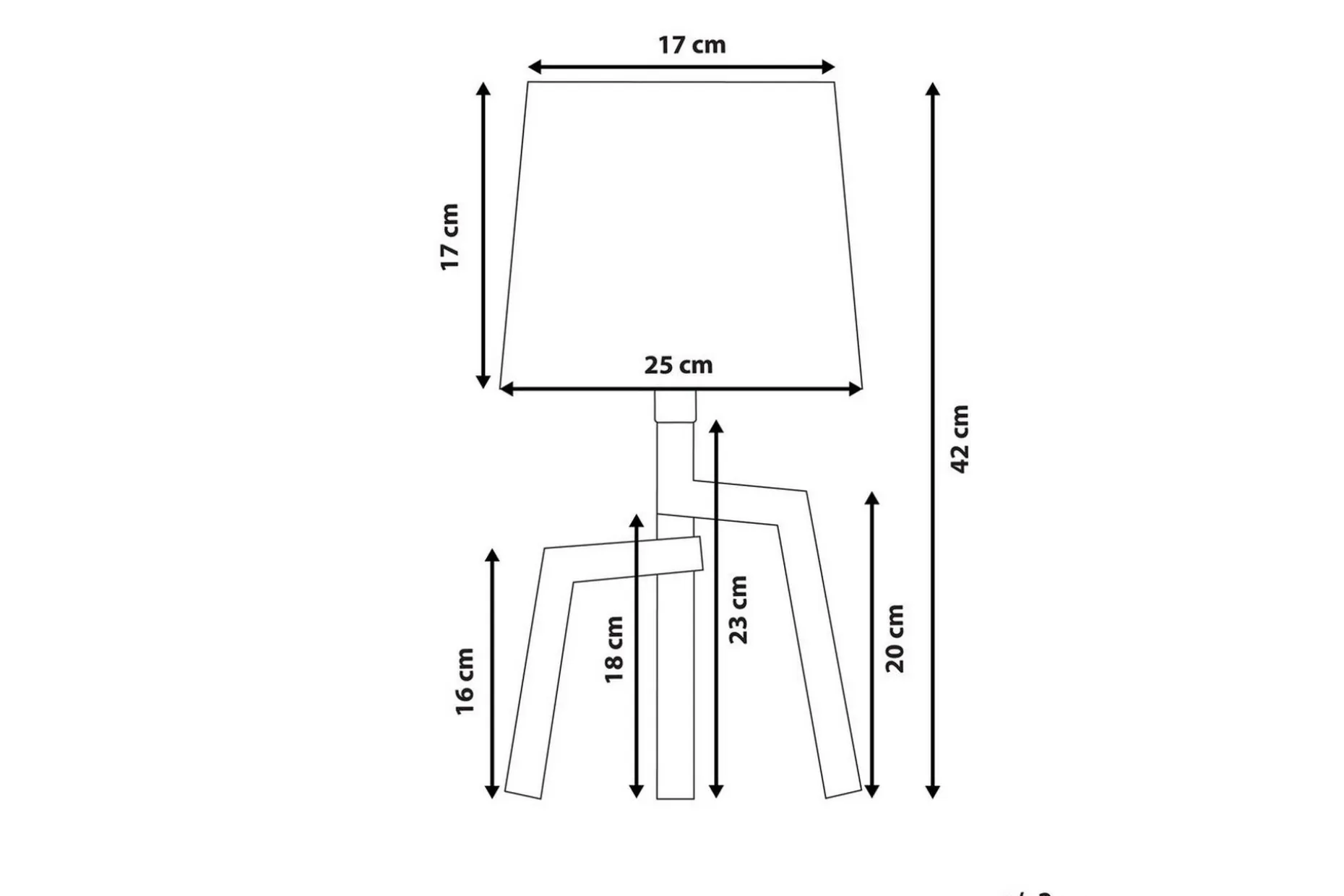 Gorgona Bordlampe 42 cm E14