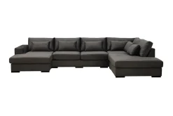 Grande 6-seters U-Sofa med Divan Høyre