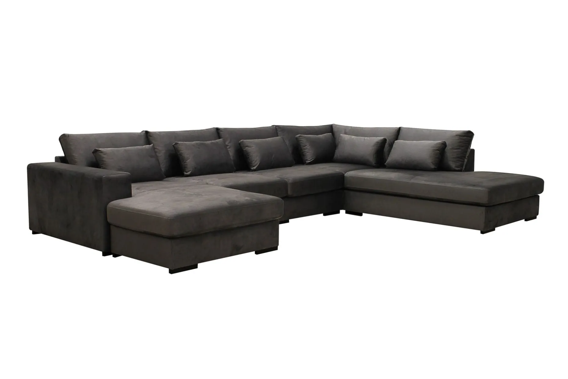 Grande 6-seters U-Sofa med Divan Høyre