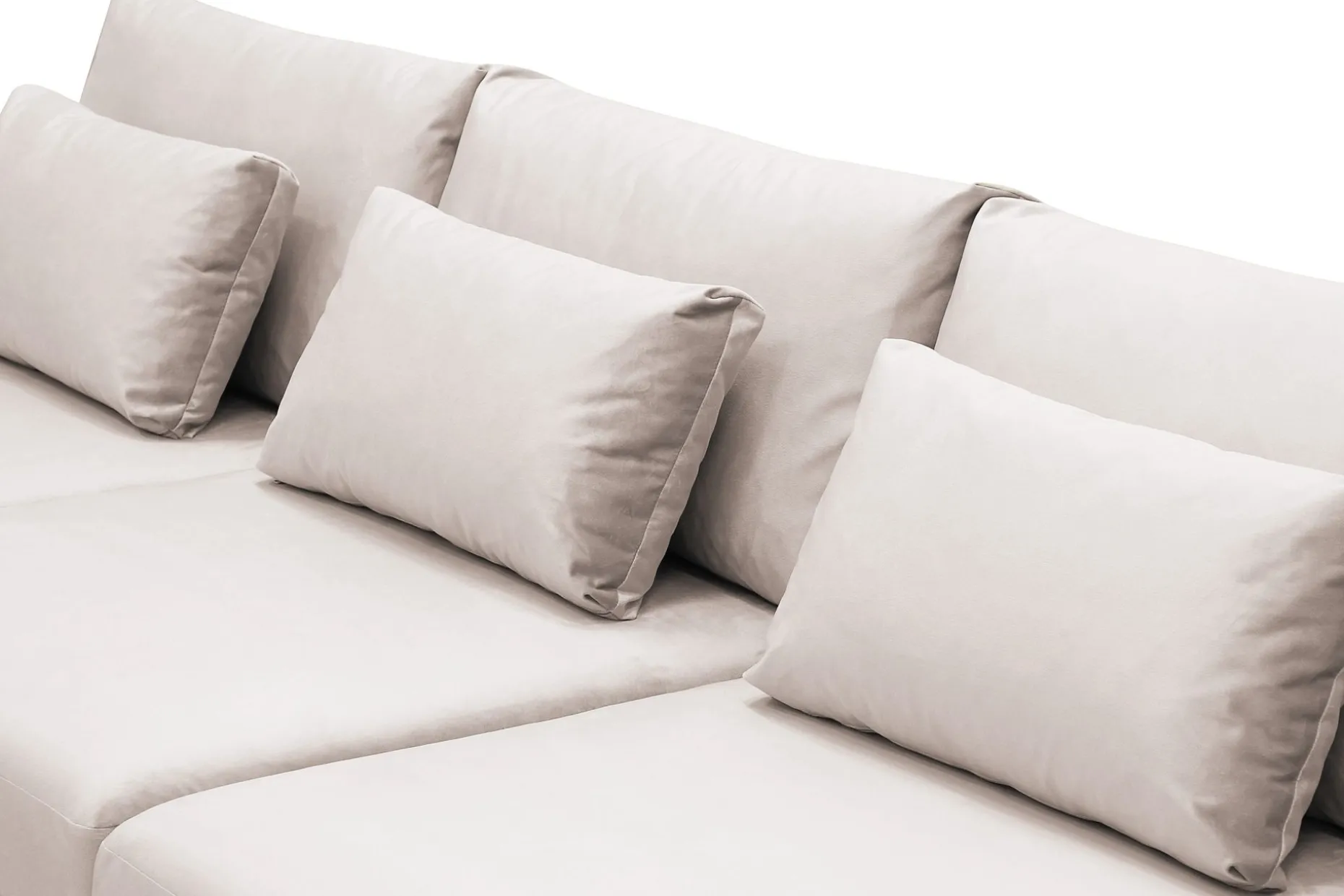 Grande Stor 7-seters U-Sofa med Divan Venstre