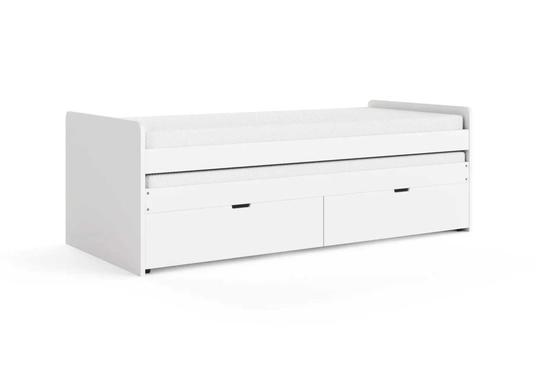 Granvik Sengeramme 90x200 cm uttrekkbar med ekstraseng og oppbevaring inkludert 2 madrasser