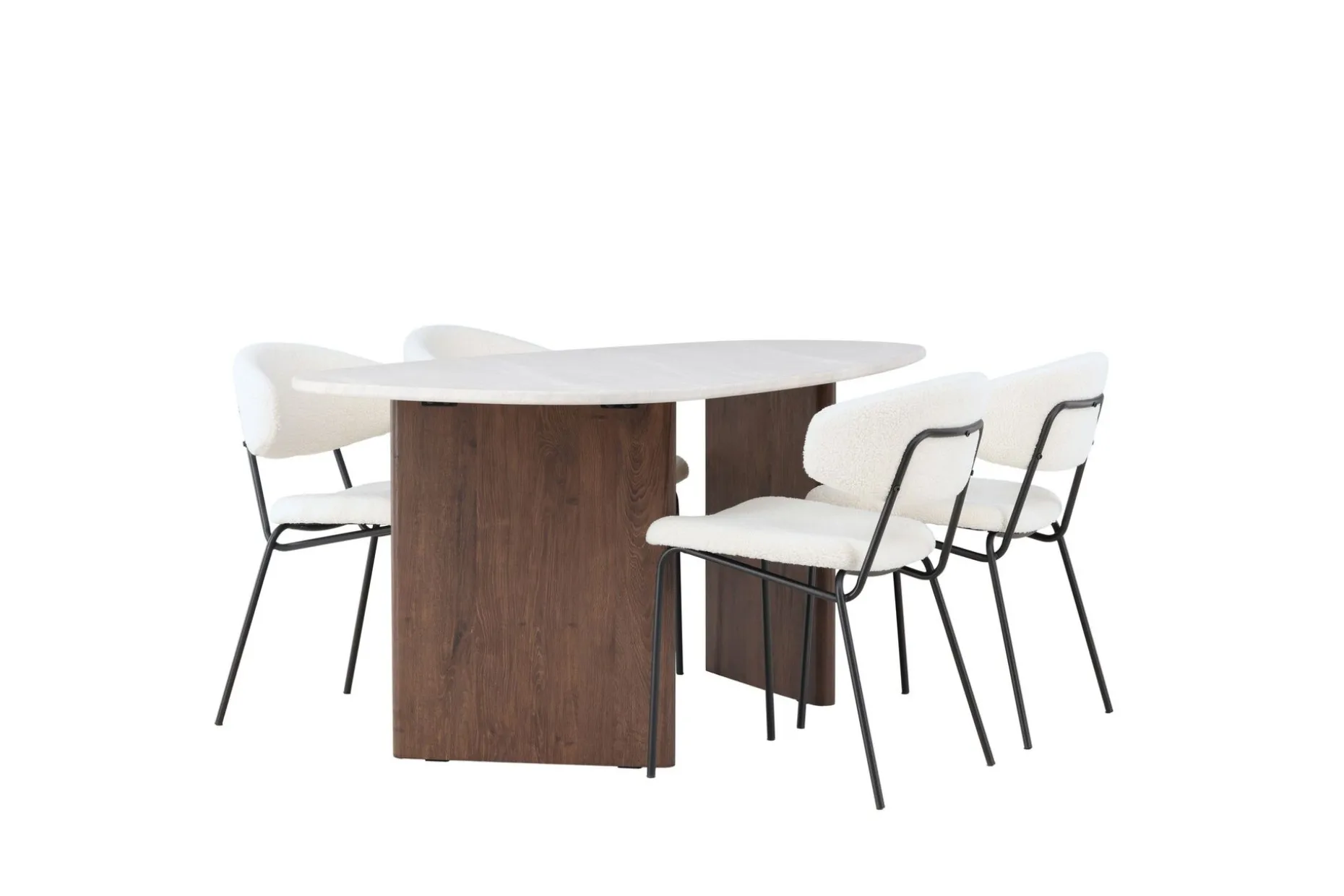 Grönvik Matgruppe 180 cm Oval med 4 Chico Stoler