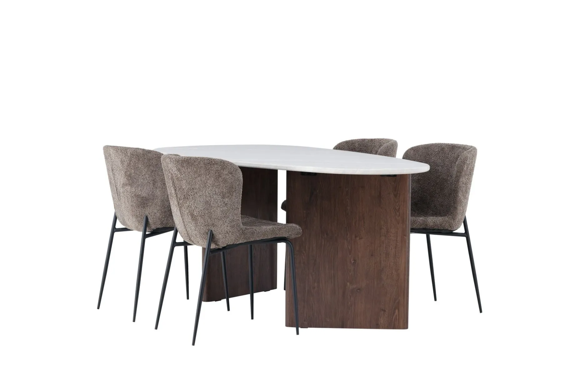 Grönvik Spisegruppe 180 cm Oval med 4 Modesto Stoler