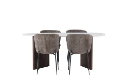 Grönvik Spisegruppe 180 cm Oval med 4 Modesto Stoler