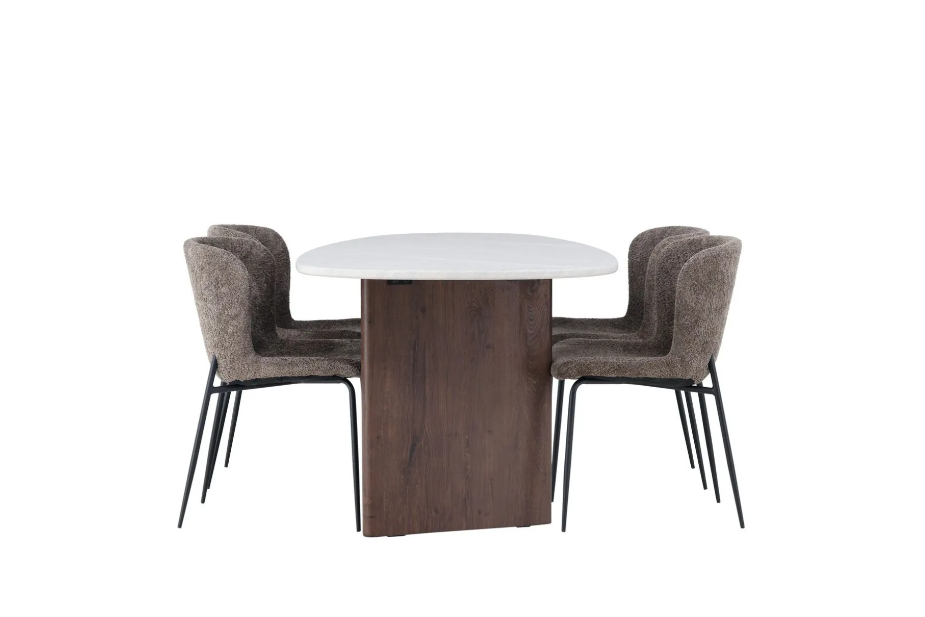 Grönvik Spisegruppe 180 cm Oval med 4 Modesto Stoler