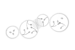 Groovy LED-Taklampe 4-os Matthvit/Krom