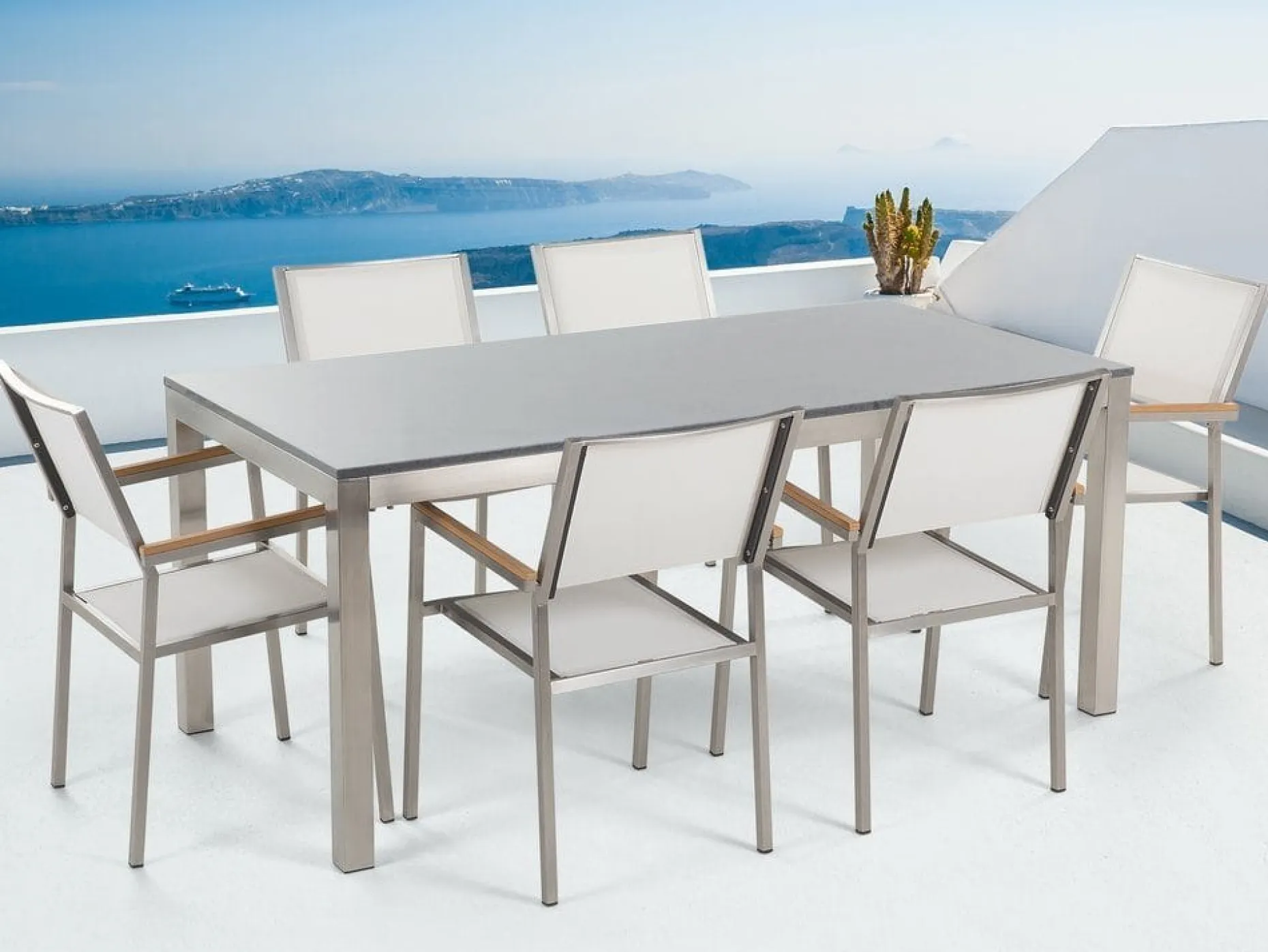Grosseto Hagegruppe Med Bord + 6 Stoler