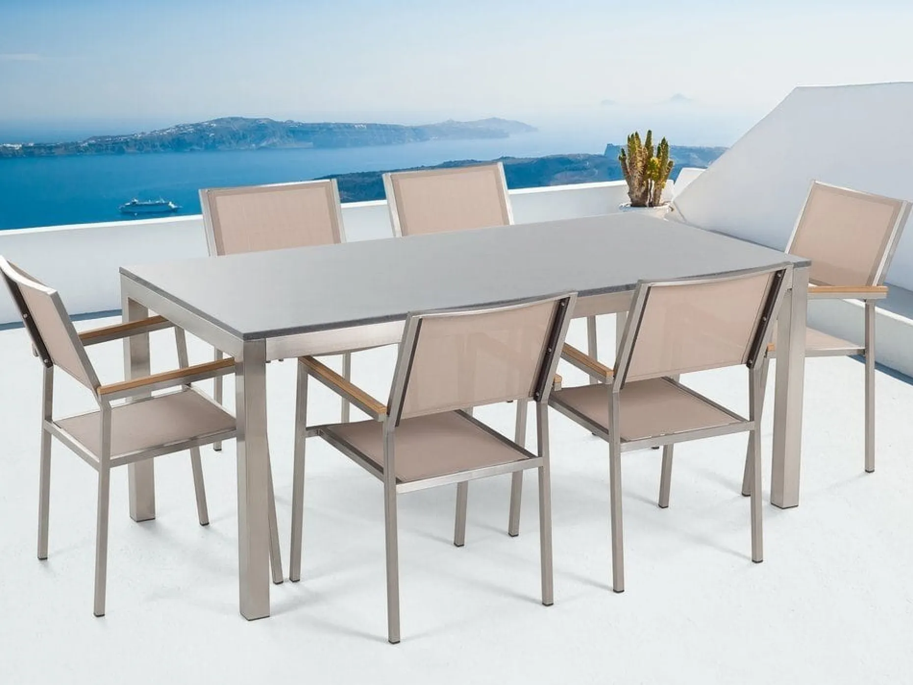 Grosseto Hagegruppe Med Bord + Stoler 6 stk