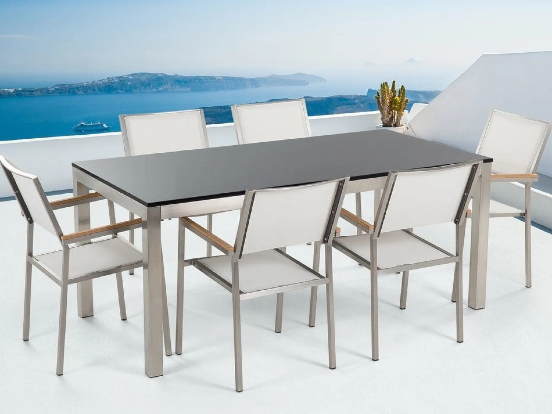 Grosseto Hagegruppe Med Bord + 6 Stoler