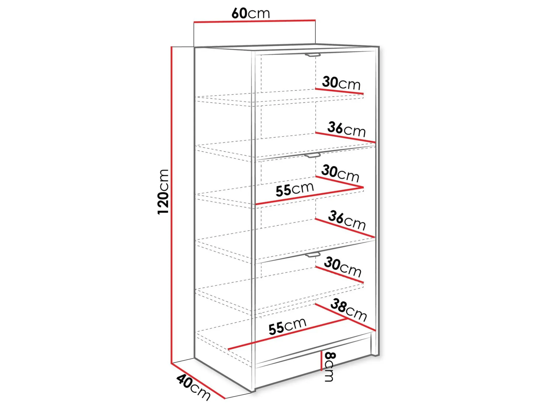 Gudelia Skoskap 60 cm
