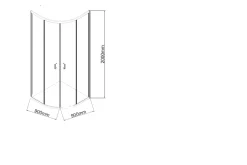Gullebo Glassvegg 200 cm