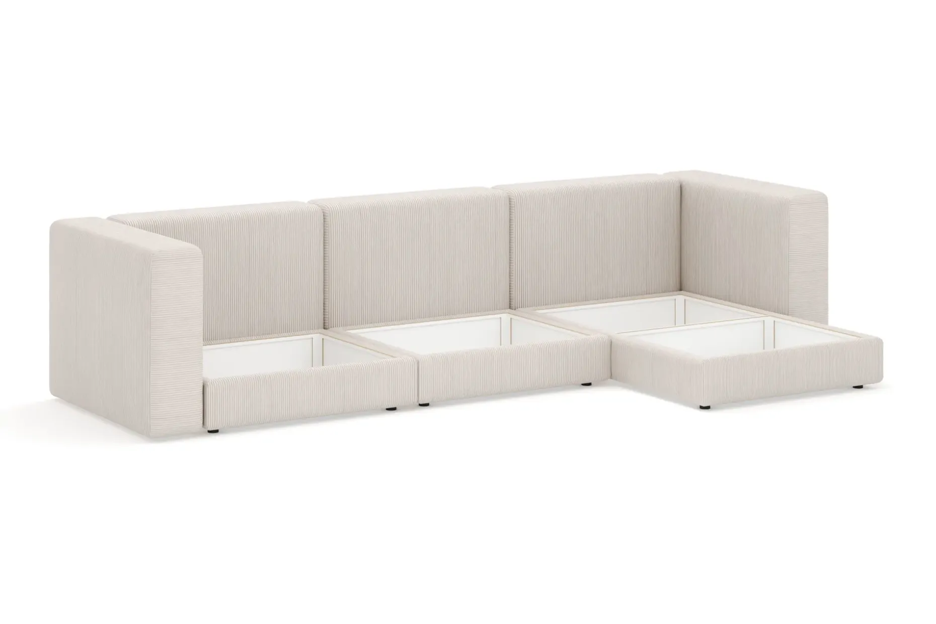 Hagblom 4-seters Divansofa med Oppbevaring Vendbar