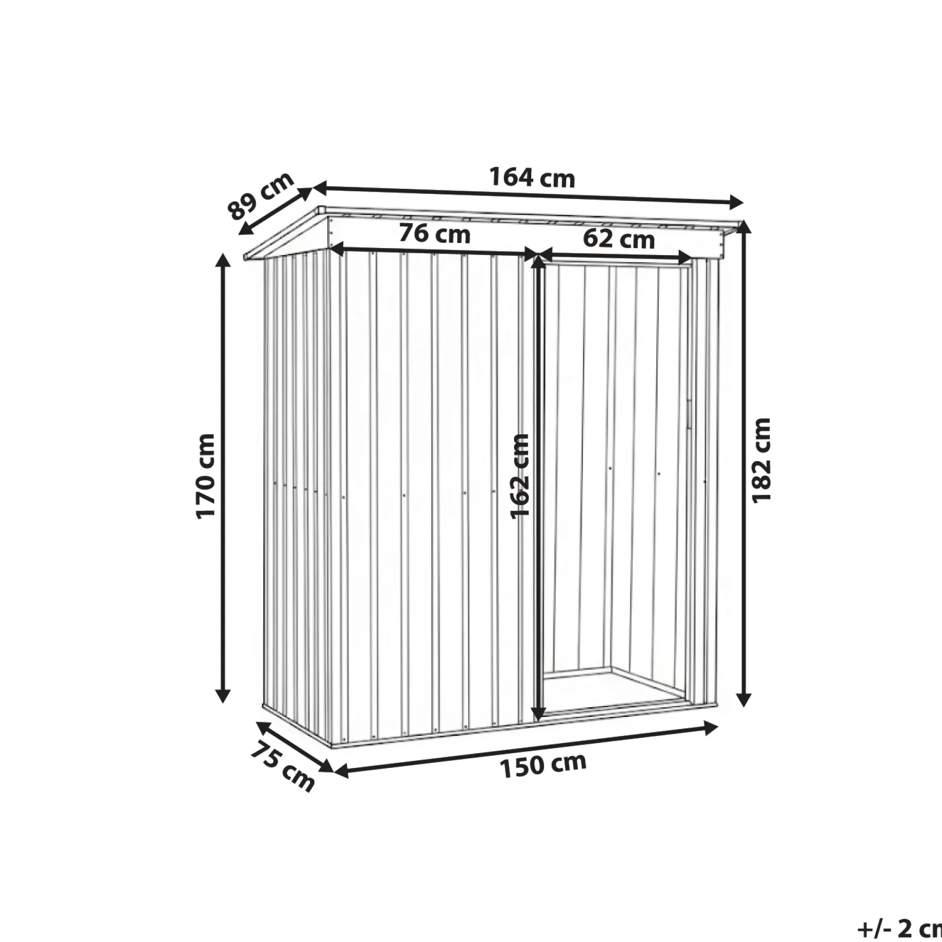 Hagebod Aisone 89x150 cm