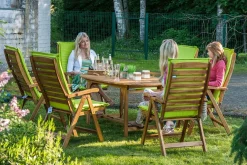 Hagegruppe FINLAY bord og 6 stoler