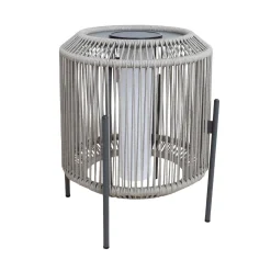 Hagelampe HOME4YOU Bredami med solcellepanel grå