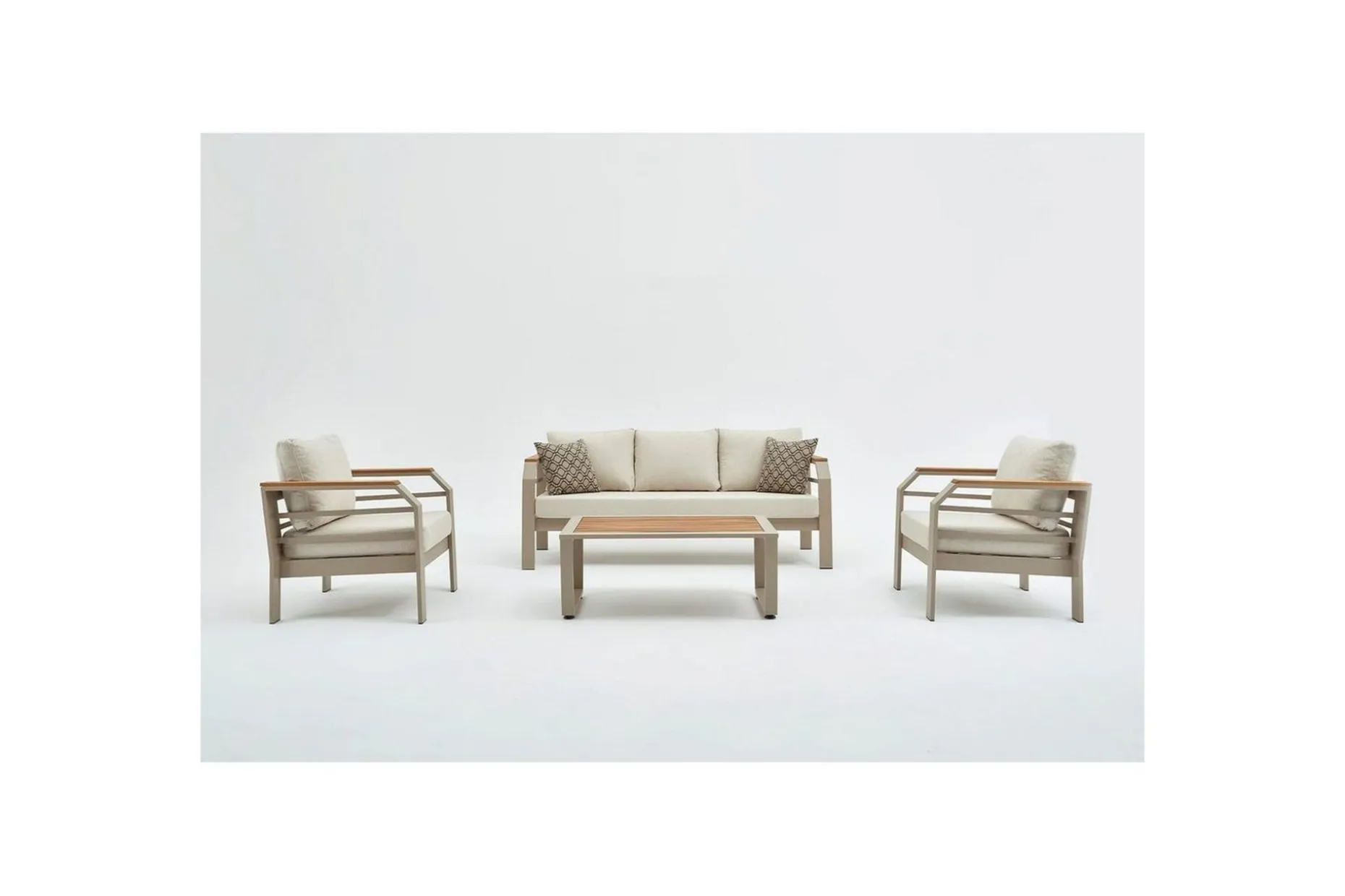 Hage loungesett Sudassento Beige