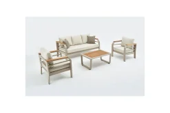 Hage loungesett Sudassento Beige