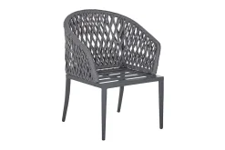Hagemøbelsett aluminium grå LIPARI