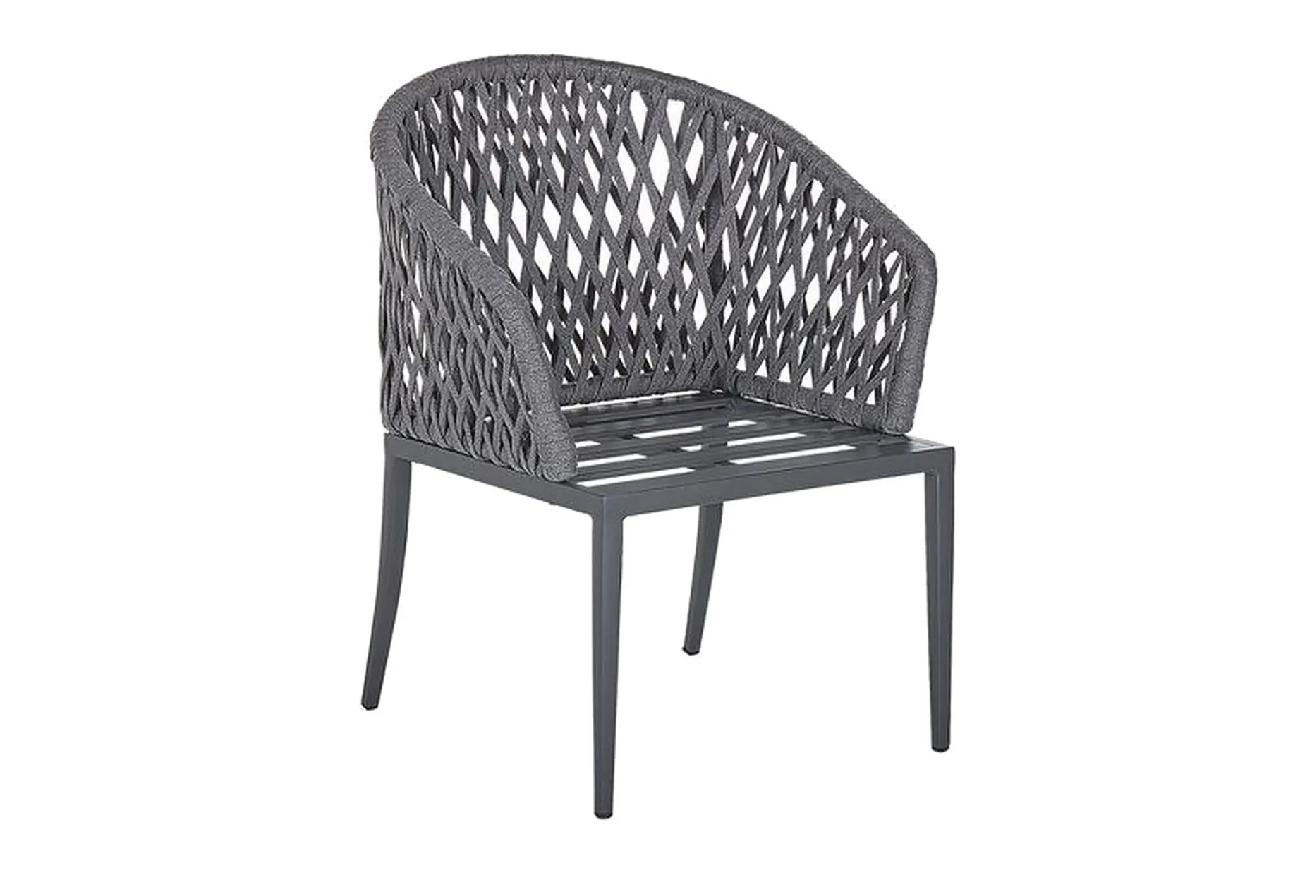 Hagemøbelsett aluminium grå LIPARI