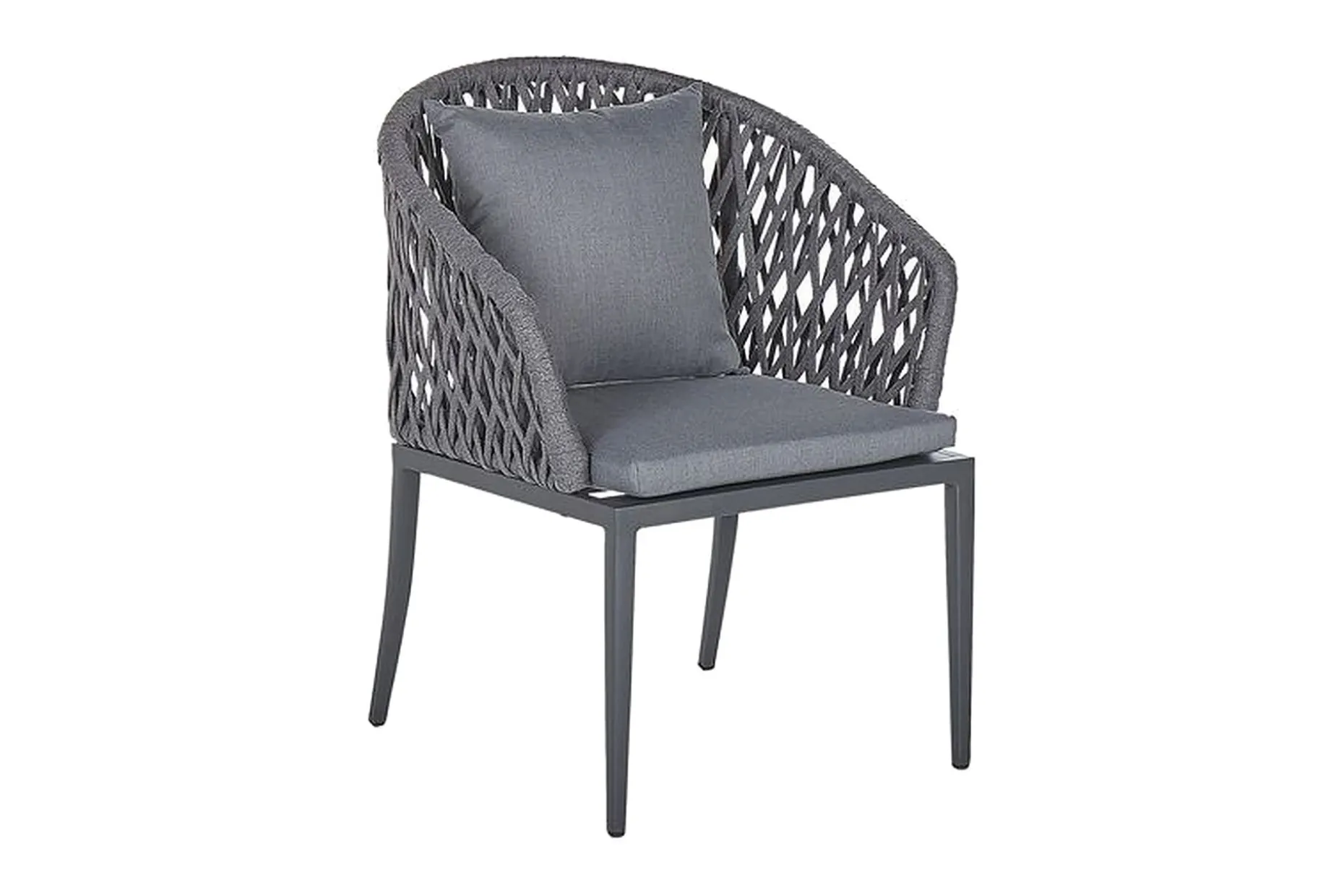 Hagemøbelsett aluminium grå LIPARI
