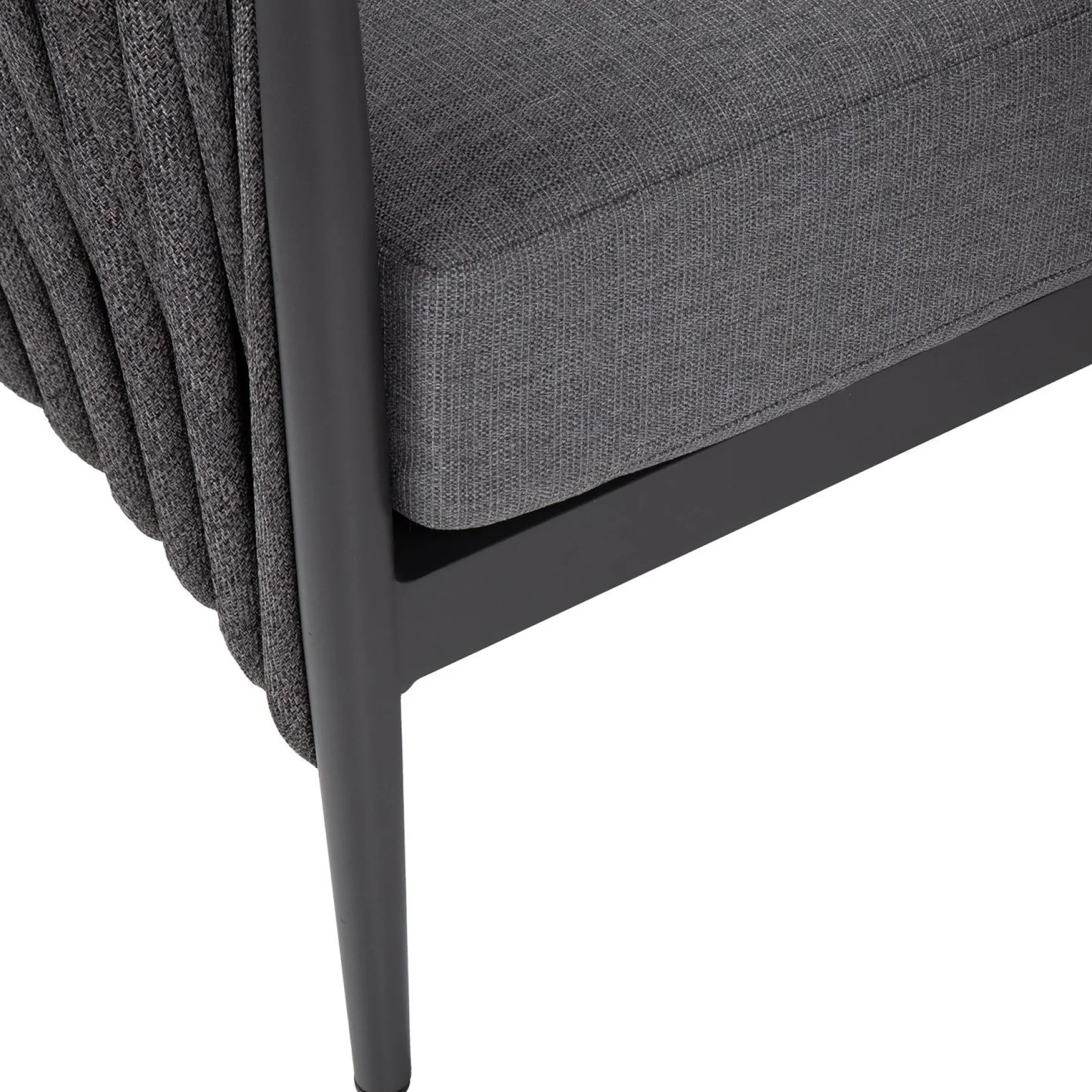Hagemøbelsett HOME4YOU Bristol bord, sofa og 2 stoler grå