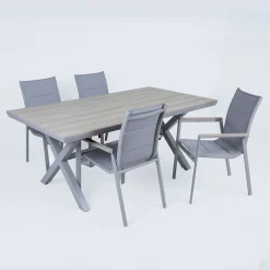 Hagemøbelsett HOME4YOU Corinna bord og 4 stoler
