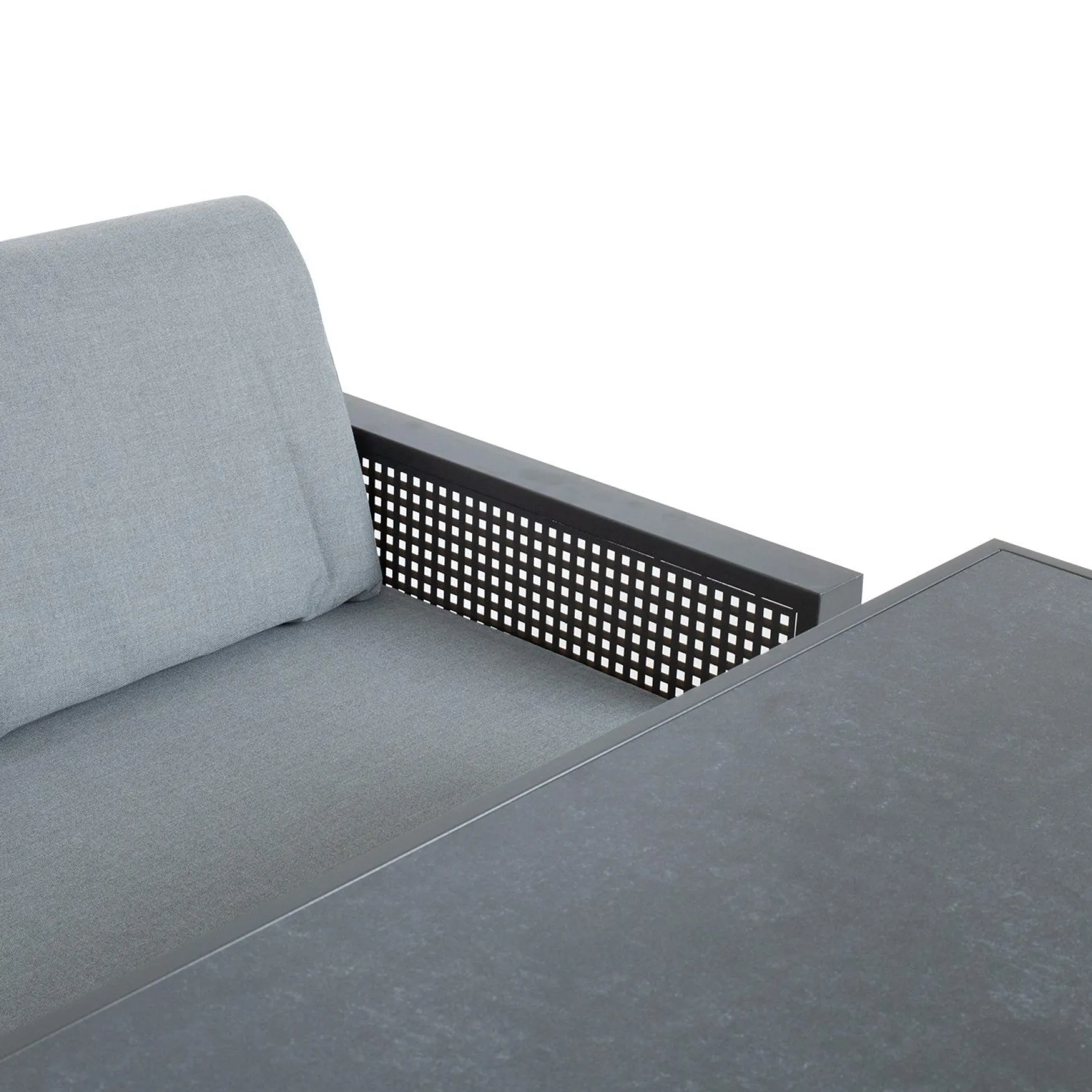 Hagemøbelsett HOME4YOU Delgado hjørnesofa, bord og benk