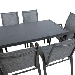 Hagemøbelsett HOME4YOU Delgado bord og 6 stoler