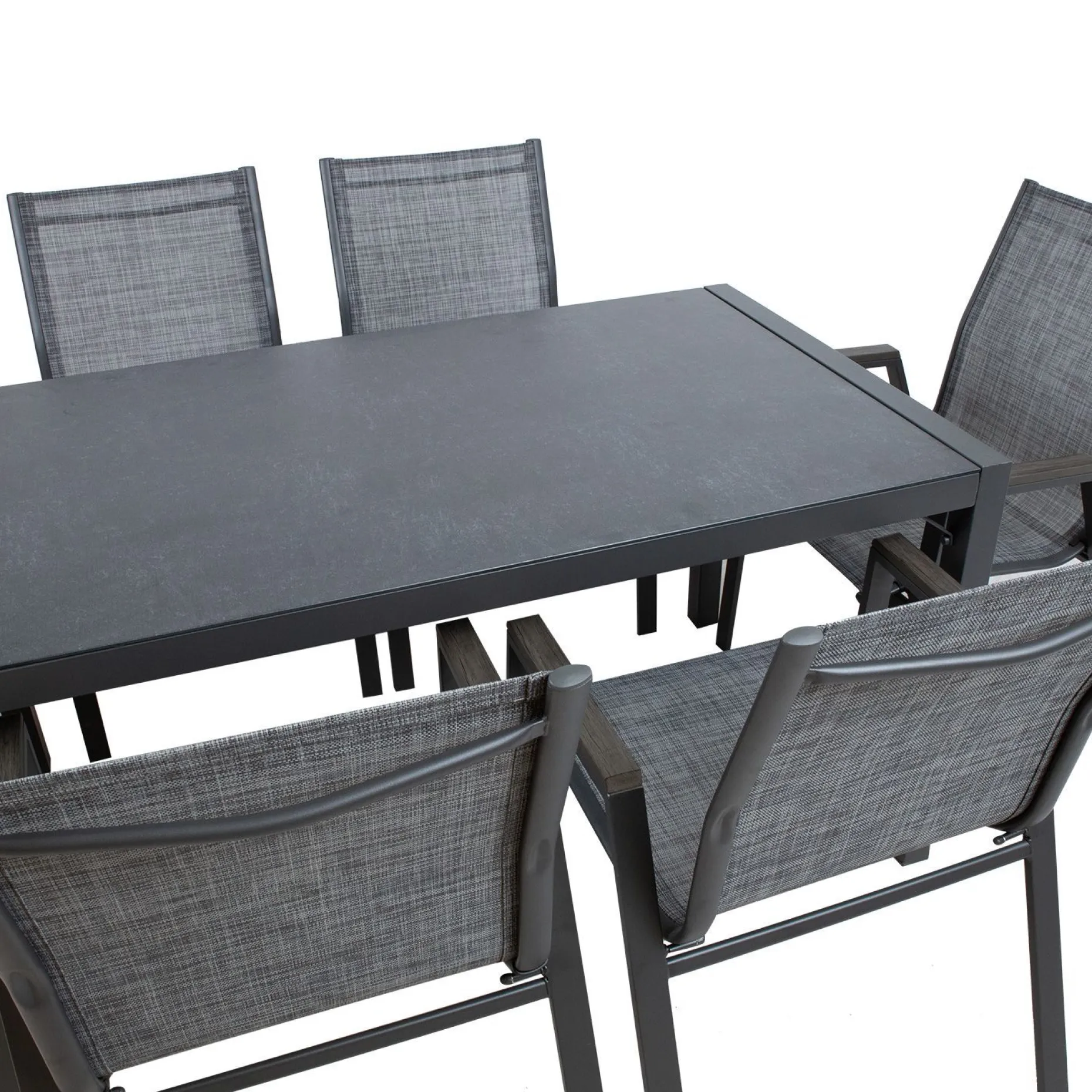 Hagemøbelsett HOME4YOU Delgado bord og 6 stoler