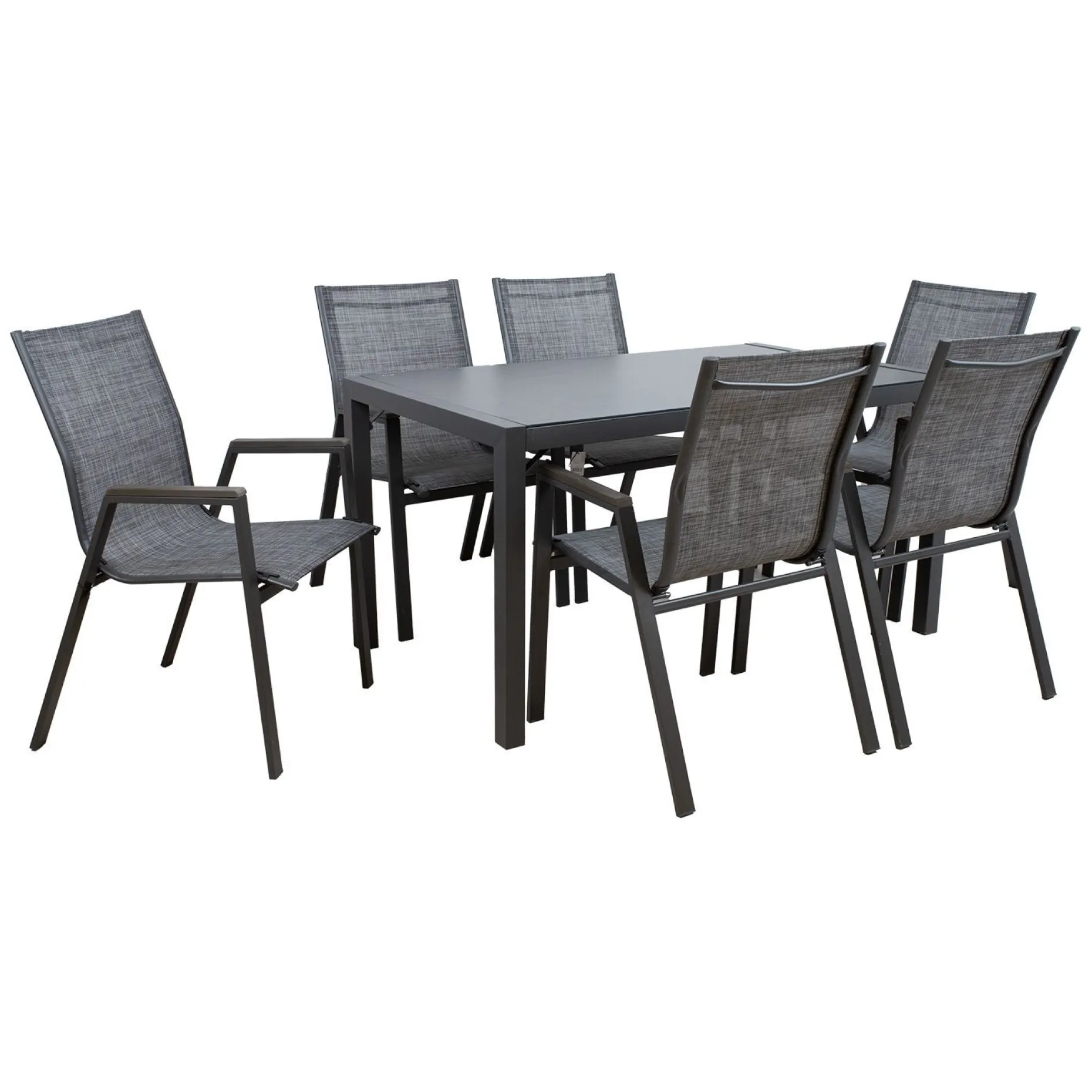 Hagemøbelsett HOME4YOU Delgado bord og 6 stoler