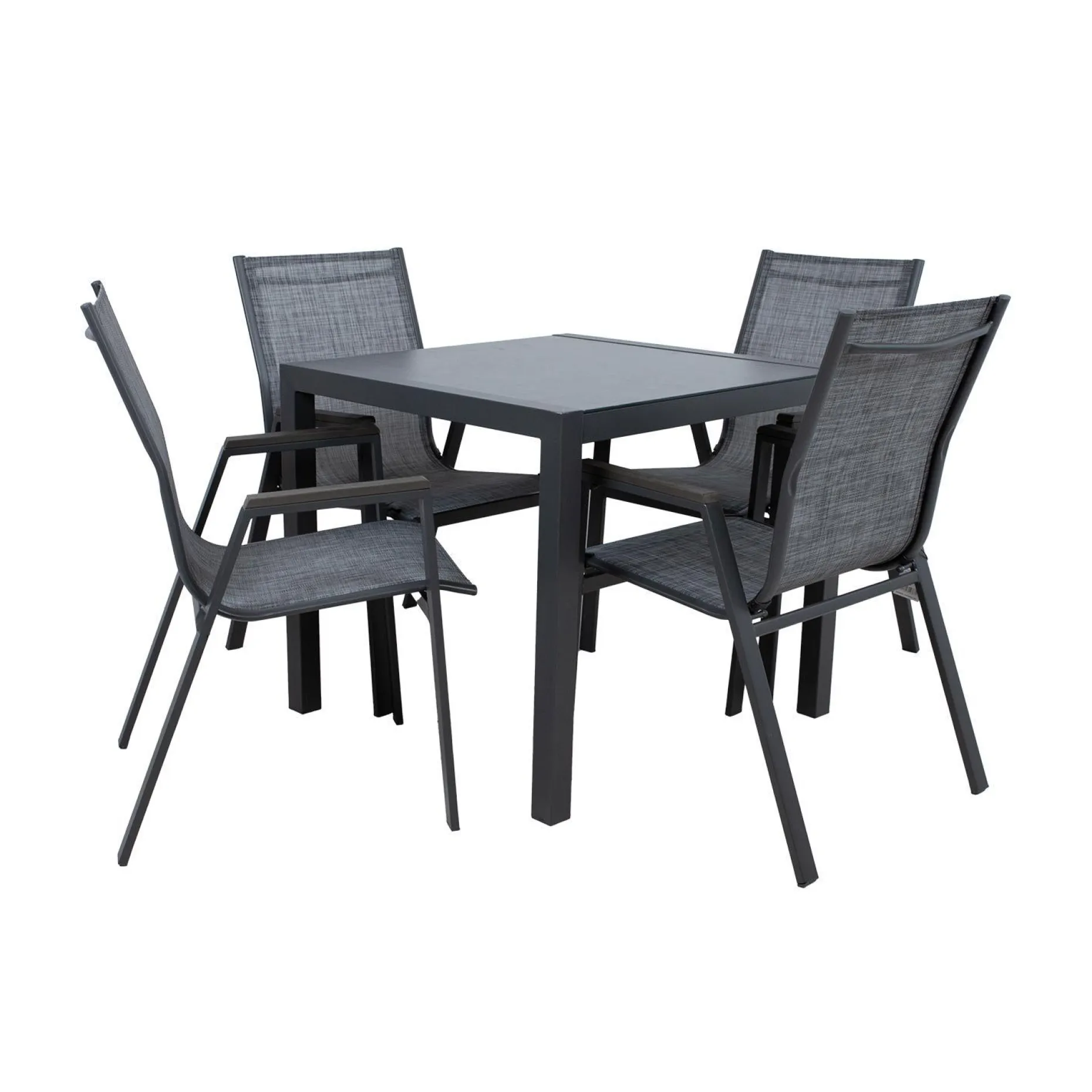 Hagemøbelsett HOME4YOU Delgado bord og 4 stoler