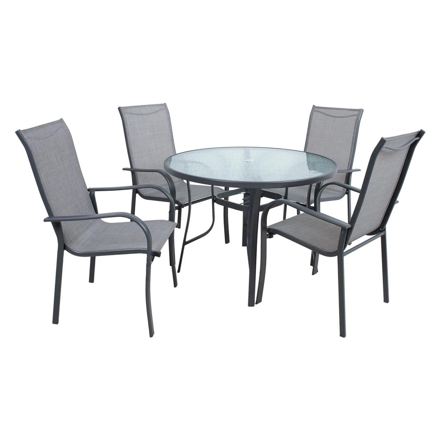 Hagemøbelsett HOME4YOU Everet bord og 4 stoler