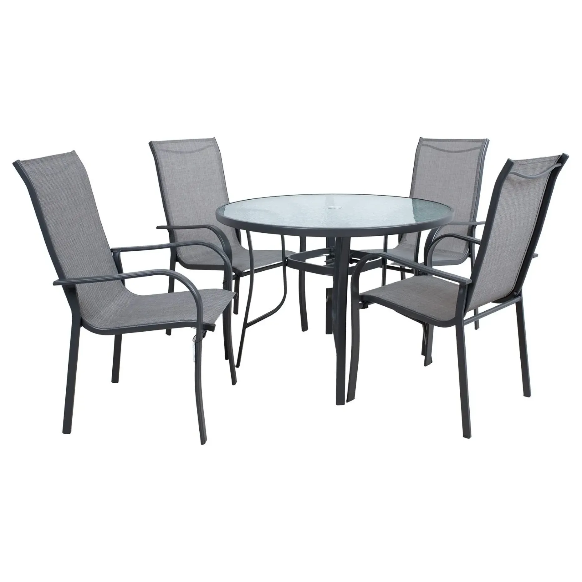 Hagemøbelsett HOME4YOU Everet bord og 4 stoler
