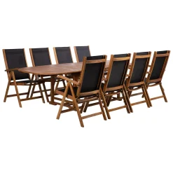 Hagemøbelsett HOME4YOU Fabiola bord og 8 stoler