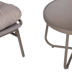 Hagemøbelsett HOME4YOU Jive bord og 2 stoler, taupe